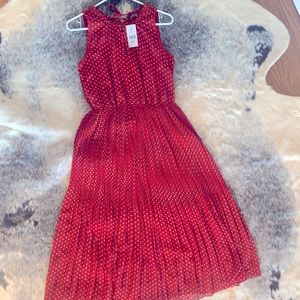Suzy shier Elegant Polcka Dot red dress S